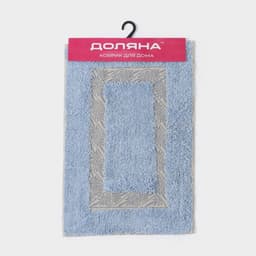 Коврик для дома Доляна «Вензель», 40×60 см, голубой