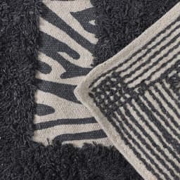 Коврики для ванной и туалета Доляна «Зебра», 2 шт., 40×40, 40×60 см, чёрные