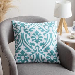 Наволочка декоративная «Этель» Monograms mint, 40×40 см, 100% хлопок