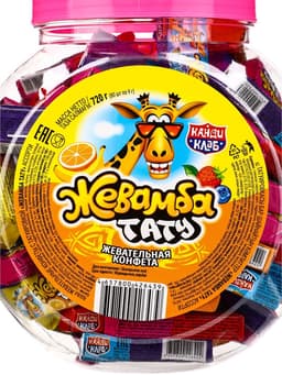 Конфеты жевательные «Жевамба тату», ассорти, 9 г