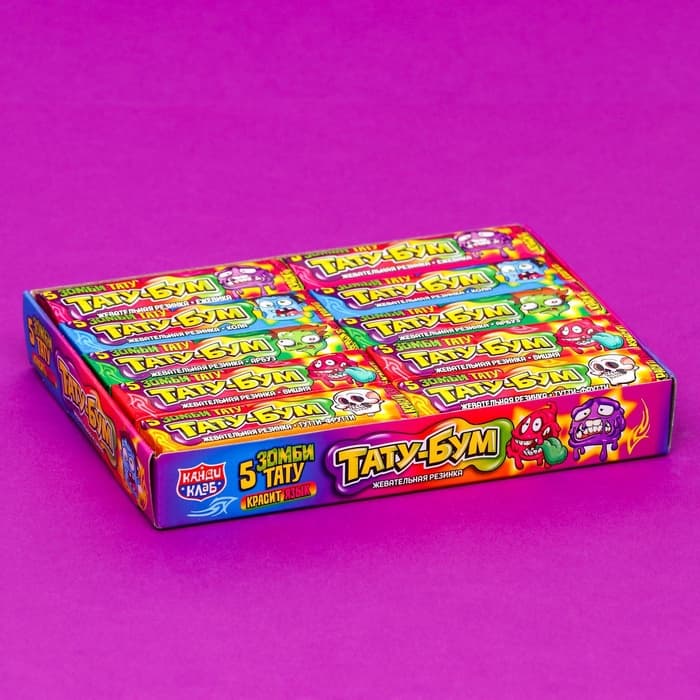Жевательная резинка в пластинках «ТАТУ-БУМ», ассорти, 12.5 г