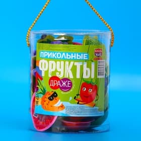 Драже «Прикольные фрукты»с хрустящей начинкой сахарное ассорти, 12 г
