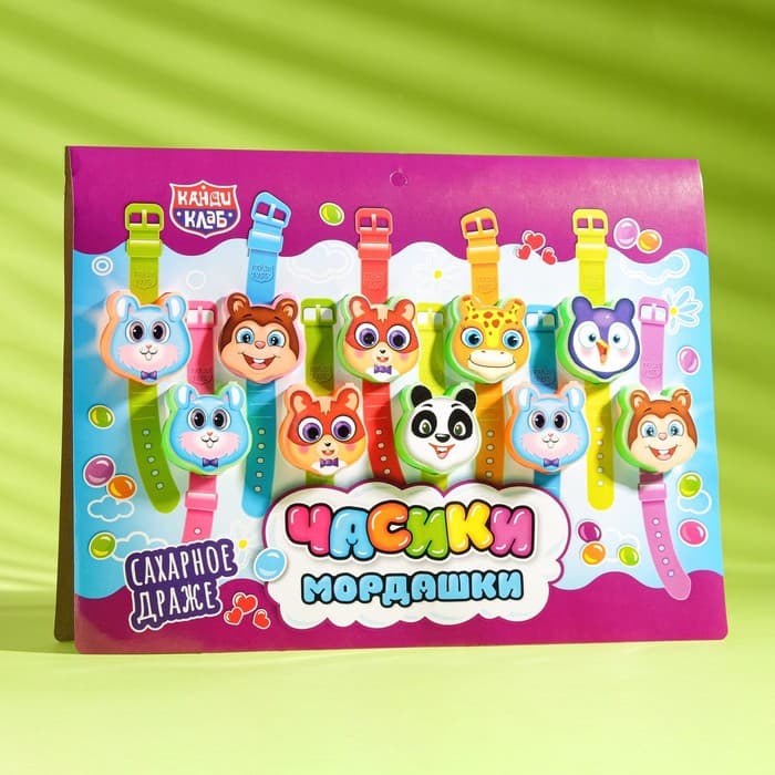 Драже «Часики-мордашки» сахарное, 3 г