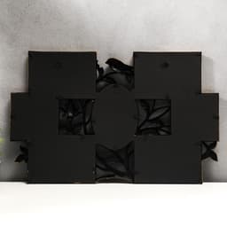 Фоторамка - коллаж на 7 фото 10×10 см, 10×15 см «Птица и шиповник», пластик, золото, 33.5×52 см