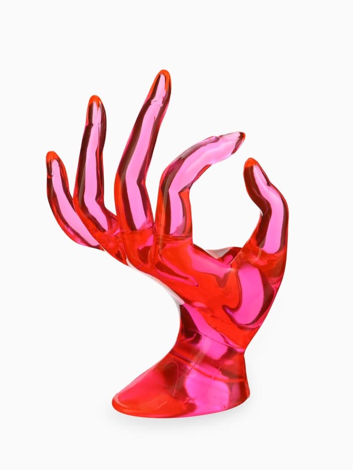 Подставка для украшений «QF. Рука», 10.5×8×16 см, розовая