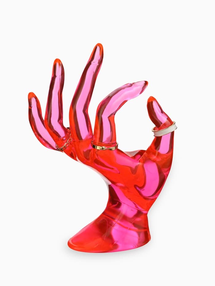 Подставка для украшений «QF. Рука», 10.5×8×16 см, розовая