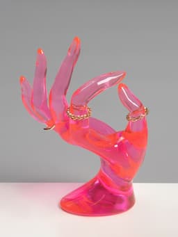 Подставка для украшений «QF. Рука», 10.5×8×16 см, розовая