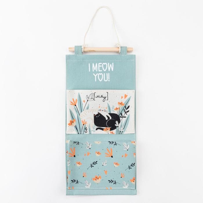 Кармашек текстильный «Этель» I meow you, 2 отделения, 41×20 см