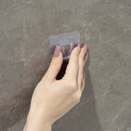 Крючок держатель самоклеящийся Доляна, 2 детали, 5.7×5.7×1 см, прозрачный