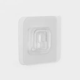 Крючок держатель самоклеящийся Доляна, 2 детали, 5.7×5.7×1 см, прозрачный