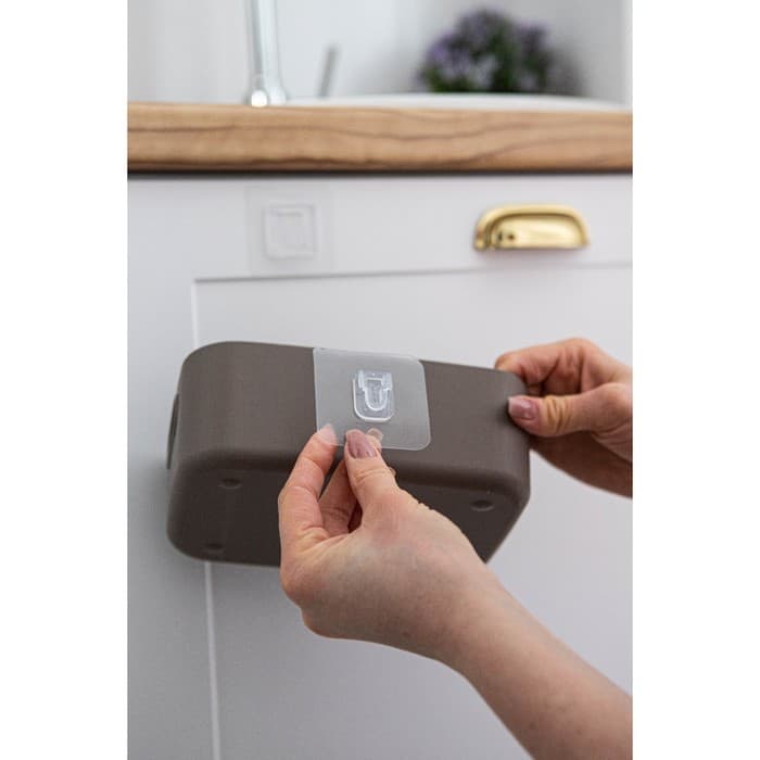 Крючок держатель самоклеящийся Доляна, 2 детали, 5.7×5.7×1 см, прозрачный