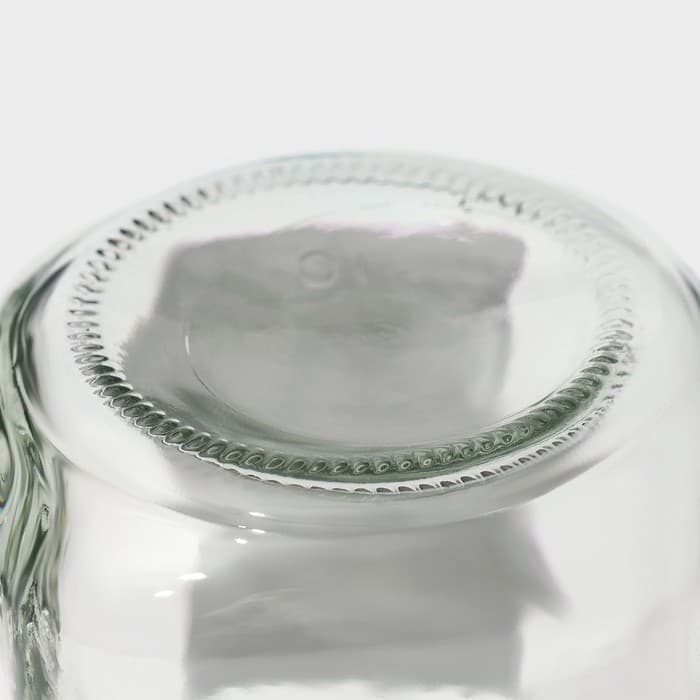 Кружка Доляна «Лаванда», 450 мл, 10×7.5×13 см, с ручкой, крышкой и трубочкой, стекло, прозрачная