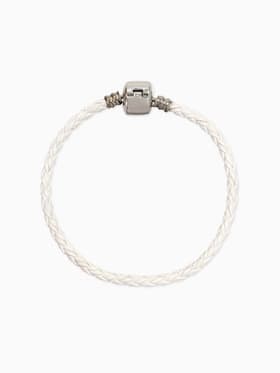 Браслет-основа для шармов «Бусинка», L=18 см, белый в серебре