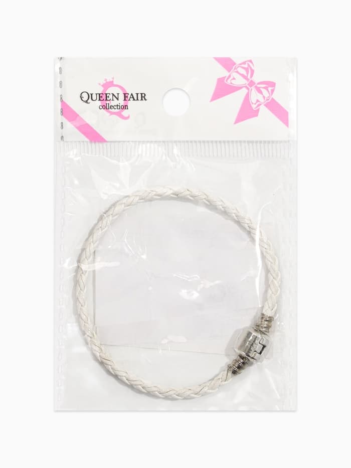 Браслет-основа для шармов «Бусинка», L=18 см, белый в серебре