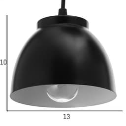 Люстра BayerLux Подвес BayerLux 1113/1 1×40 Вт Е27, d=13.5 см, h=10.5 см, чёрный