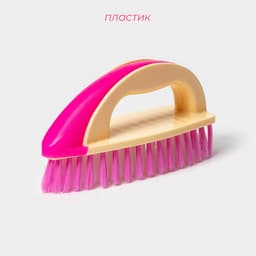 Щётка утюжок для уборки Доляна, с ручкой, пластик, хозяйственная, 17×6×8.5 см, МИКС