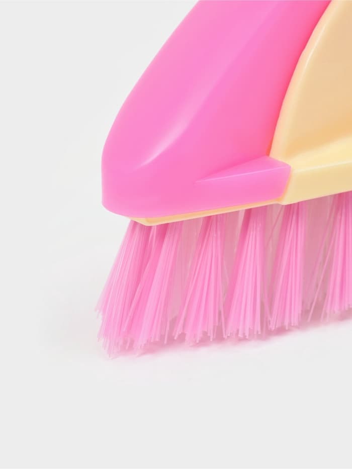 Щётка утюжок для уборки Доляна, с ручкой, пластик, хозяйственная, 17×6×8.5 см, МИКС