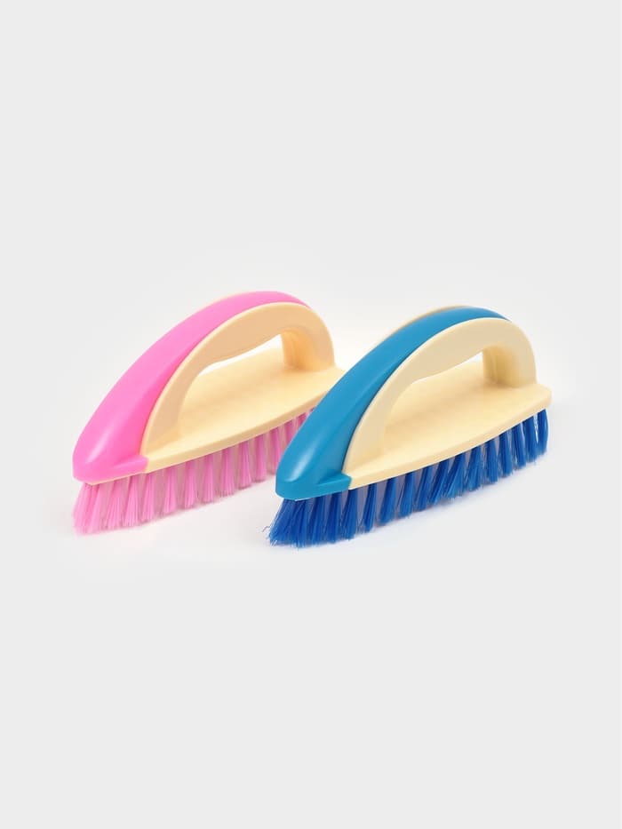 Щётка утюжок для уборки Доляна, с ручкой, пластик, хозяйственная, 17×6×8.5 см, МИКС