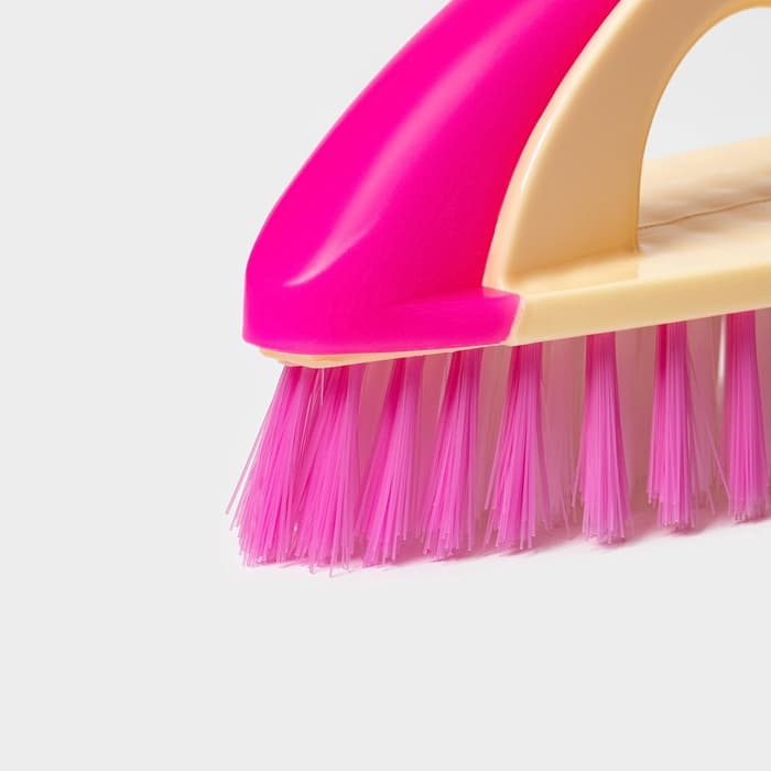 Щётка утюжок для уборки Доляна, с ручкой, пластик, хозяйственная, 17×6×8.5 см, МИКС