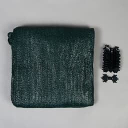 Сетка затеняющая, 5×4 м, плотность 55 г/м², зелёная, в наборе 19 клипс