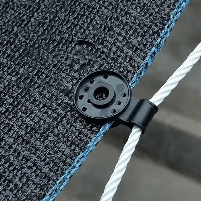 Клипса садовая «Люверс», для крепления затеняющей сетки, пластиковая, чёрная