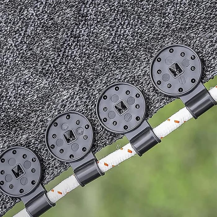 Клипса садовая «Люверс», для крепления затеняющей сетки, пластиковая, чёрная