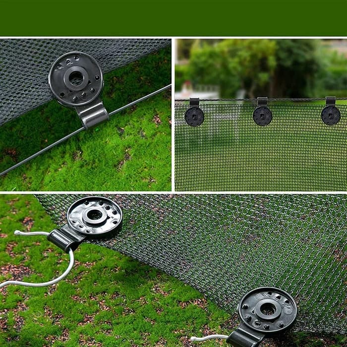 Клипса садовая «Люверс», для крепления затеняющей сетки, пластиковая, чёрная