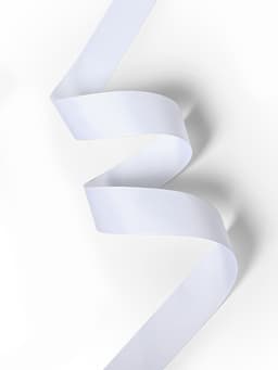 Лента репсовая, 38 мм, 23±1 м, белая №01