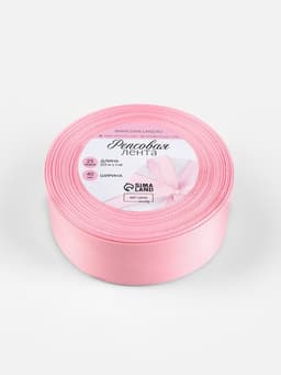 Лента репсовая, 40 мм, 23±1 м, светло-розовая №04