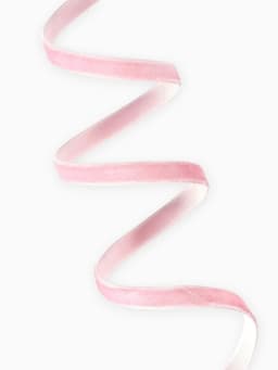 Лента бархатная, 6 мм, 18±1 м, розовая №02