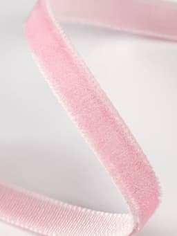 Лента бархатная, 6 мм, 18±1 м, розовая №02