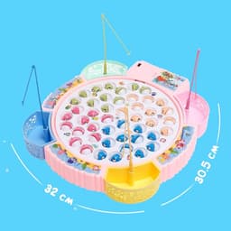 Рыбалка «Большая рыбалка» 45 рыбок, 4 удочки, МИКС