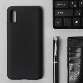 Чехол Innovation для Xiaomi Redmi 9A, силиконовый, матовый, чёрный