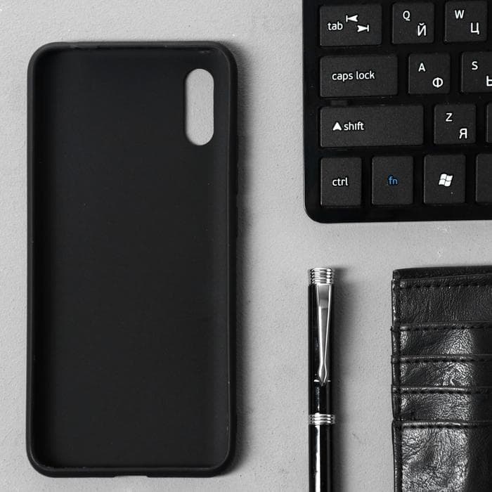 Чехол Innovation для Xiaomi Redmi 9A, силиконовый, матовый, чёрный