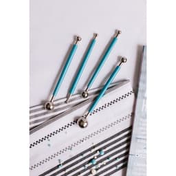 Стеки для моделирования кондитерских украшений KONFINETTA, набор 4 шт., диаметры шариков 0.4 см, 0.6 см, 0.8 см, 1 см, 1.1 см, 1.3 см, 1.6 см, 2 см