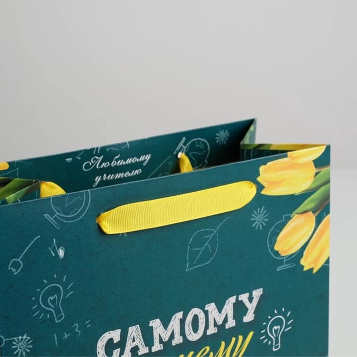Пакет подарочный ламинированный «Самому Лучшему Учителю», ML 27×23×11.5 см