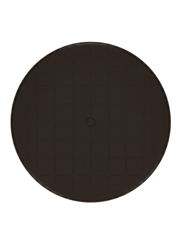 Стол круглый, 90×90×75 см, пластиковый, коричневый