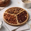 Менажница Доляна «Мерс», d=25 см, 3 секции, дерево берёза