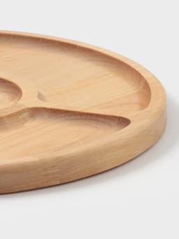 Менажница Доляна, d=27 см, 4 секции, дерево берёза