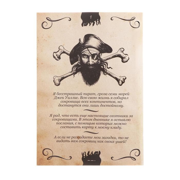 Книга-квест «Записки пирата», 22 страницы, 14+