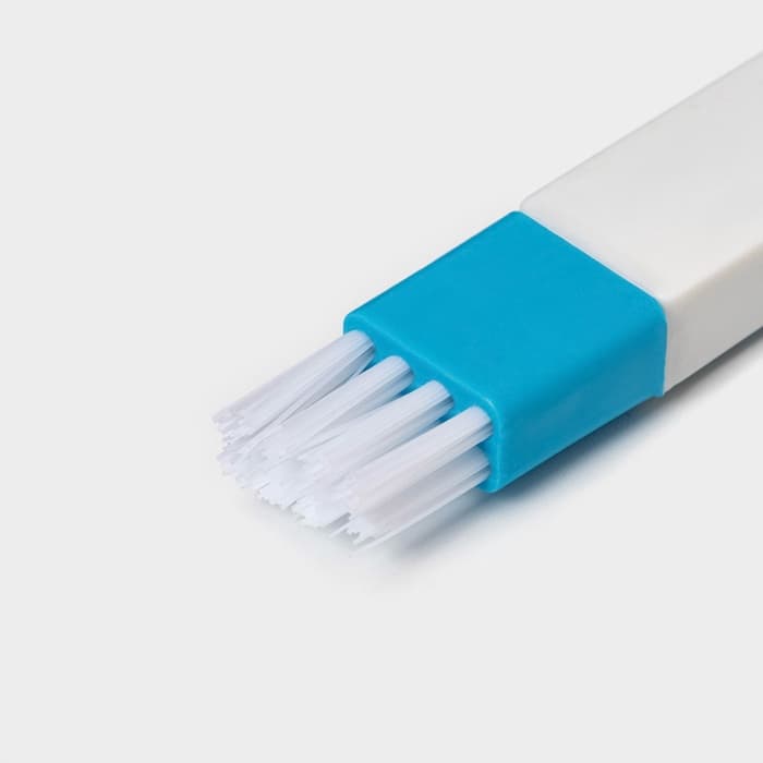 Щётка-кисть для очистки окон и узких проёмов Доляна, с совочком и скребком, для труднодоступных мест, МИКС