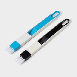 Щётка-кисть для очистки окон и узких проёмов Доляна, с совочком и скребком, для труднодоступных мест, МИКС