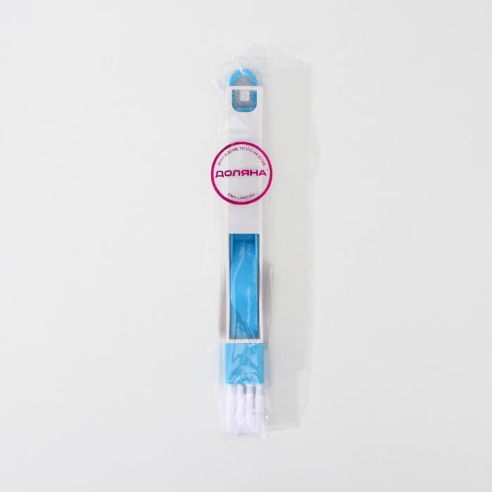 Щётка-кисть для очистки окон и узких проёмов Доляна, с совочком и скребком, для труднодоступных мест, МИКС