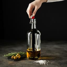 Бутылка, 1 л, с бугельным замком, стекло, прозрачная