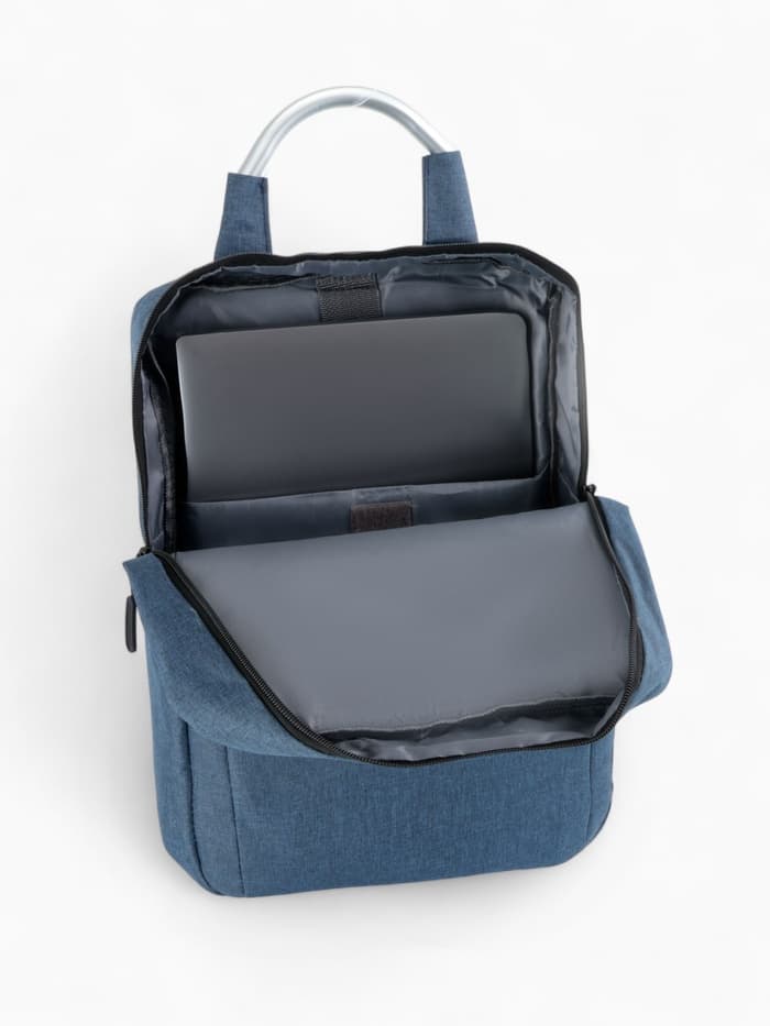 Рюкзак городской на молнии, наружный карман, размер 29×11×43 см, синий