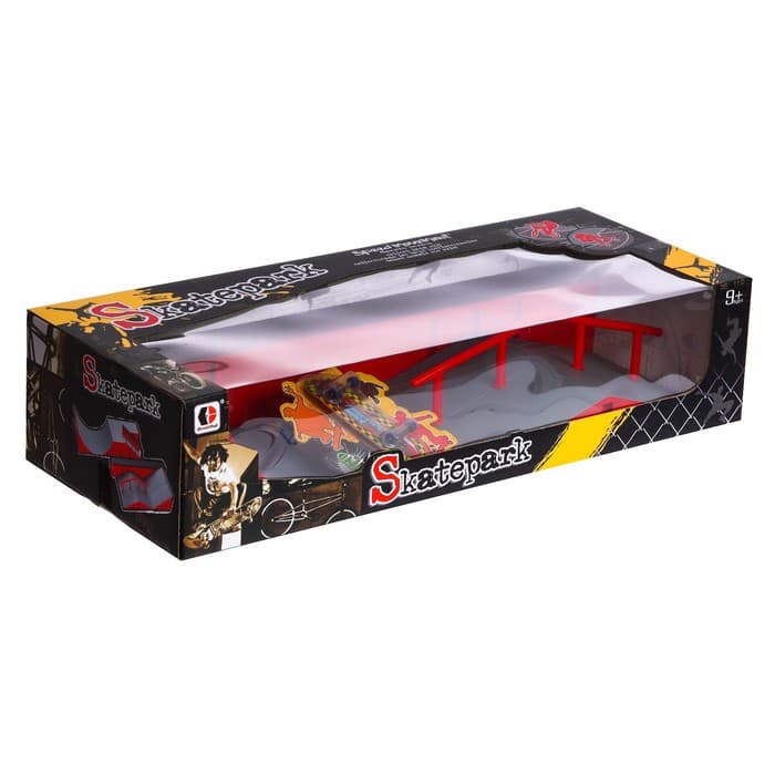 Скейт-парк «Рампа с перилами», с пальчиковым скейтом, МИКС