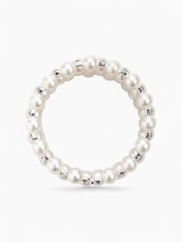 Браслет-пружинка «Жемчужинка», 5 рядов, шахматы, белый, 6 см