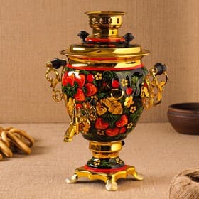 Самовар электрический «Хохлома жёлудь», 3 л, электрический