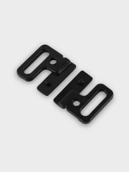 Застёжка для бюстгальтера, пластиковая, 14 мм, 10 шт., чёрная