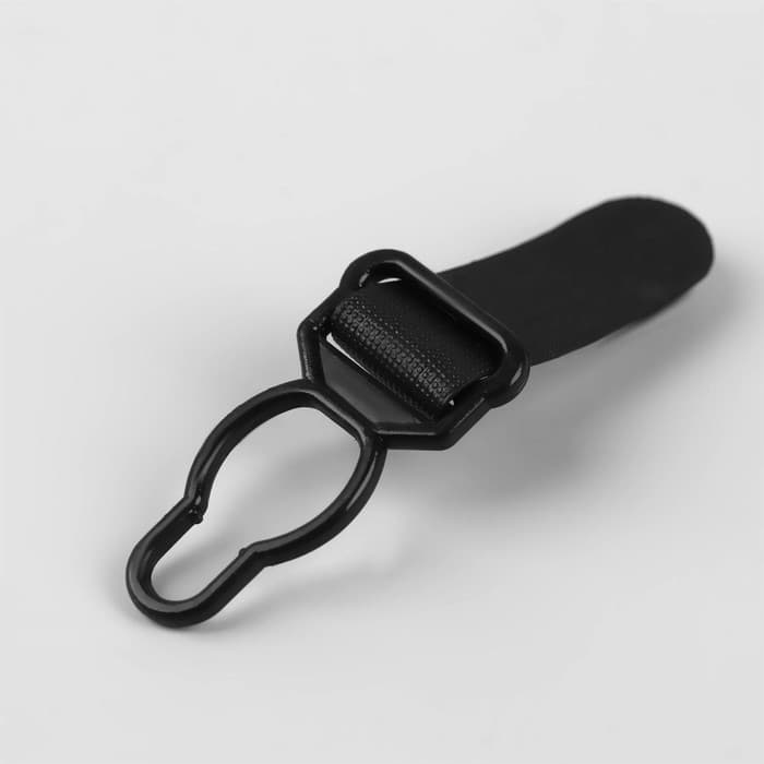 Застёжка для чулок, 12 мм, 4 шт., чёрная